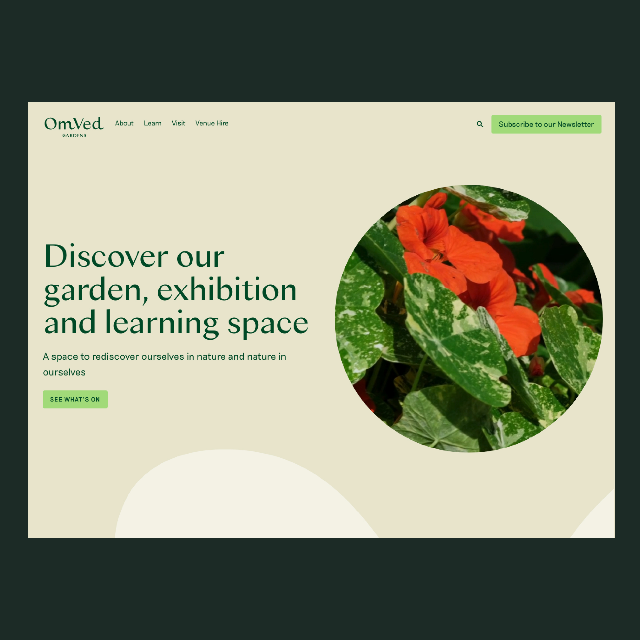 OmVed Gardens website